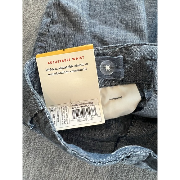 Cat & Jack Boys Flat Front Shorts Size 5 Adjustable‎ Waist Knee Length Blue New - Picture 8 of 9